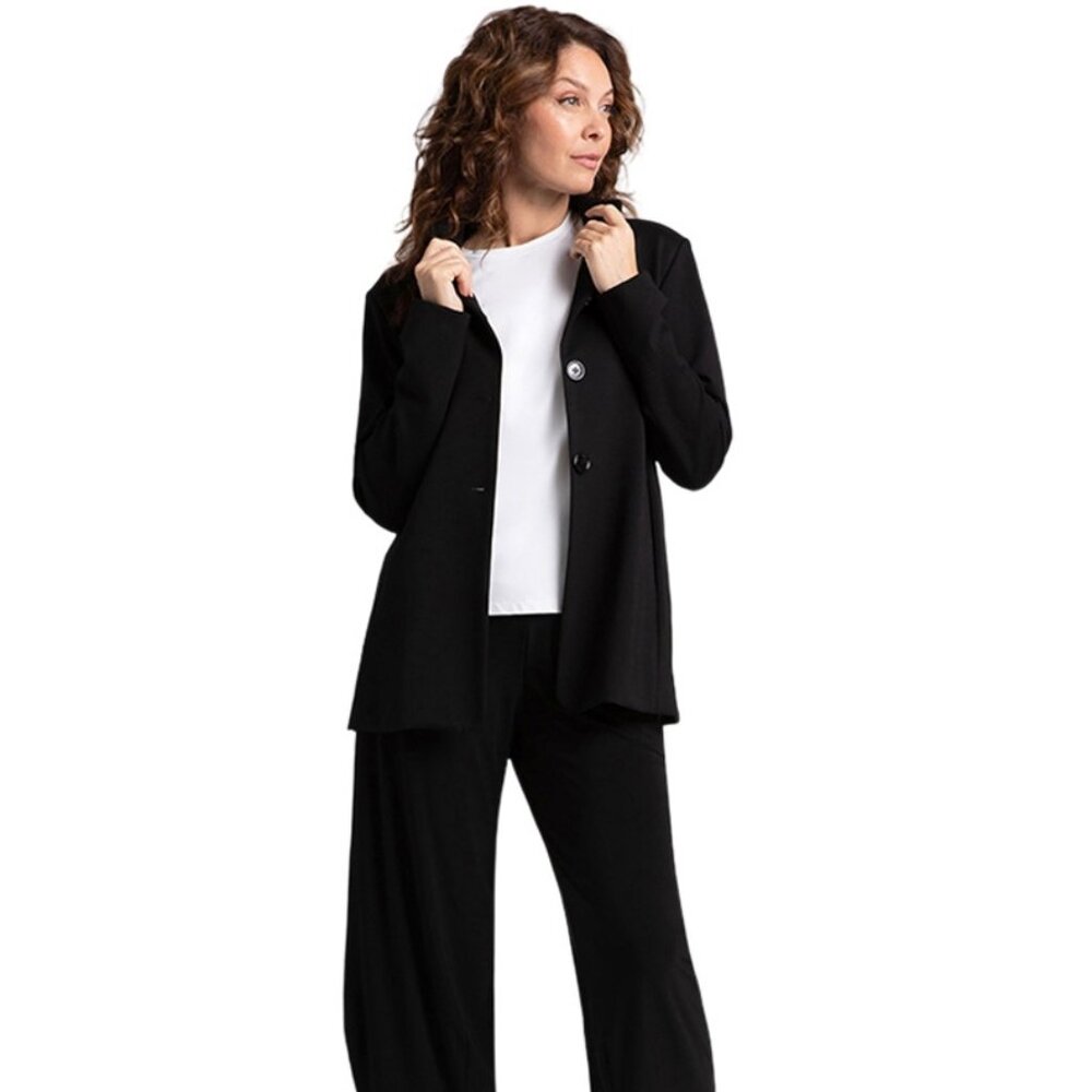 Sympli - Ponte Expedition Jacket - Black - Plus Size 18 - NWT